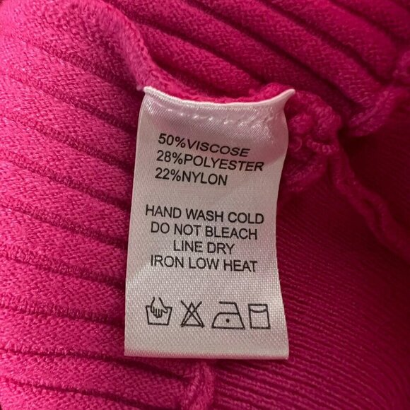 ee:some Womens Ribbed Long Batwing Sleeve Sweater Pink Size S/M - Picture 7 of 7